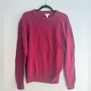 J. Crew Men's Burgundy Crewneck Sweater